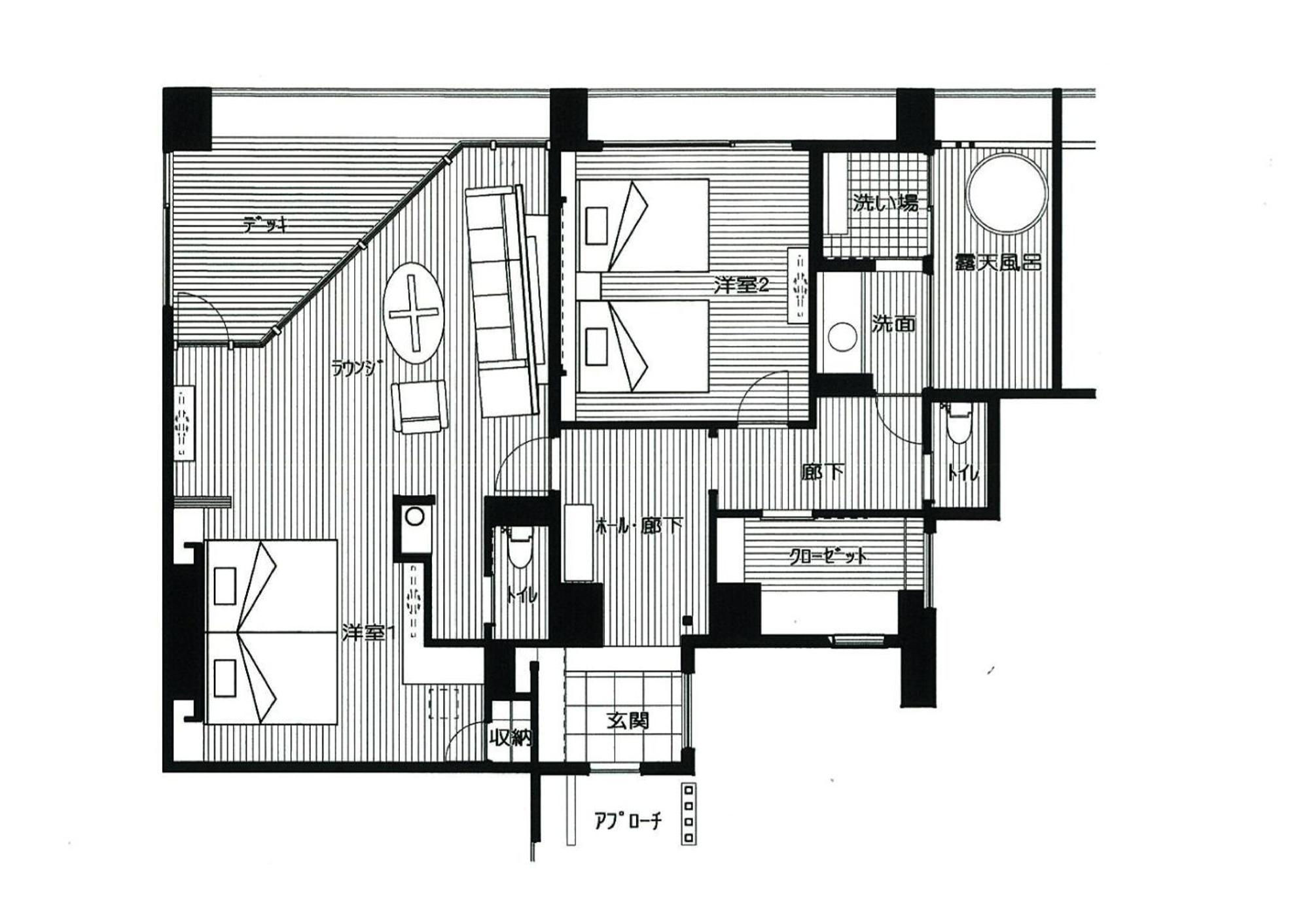 Amane Resort Seikai Беппу Номер фото A floor plan of a typical apartment